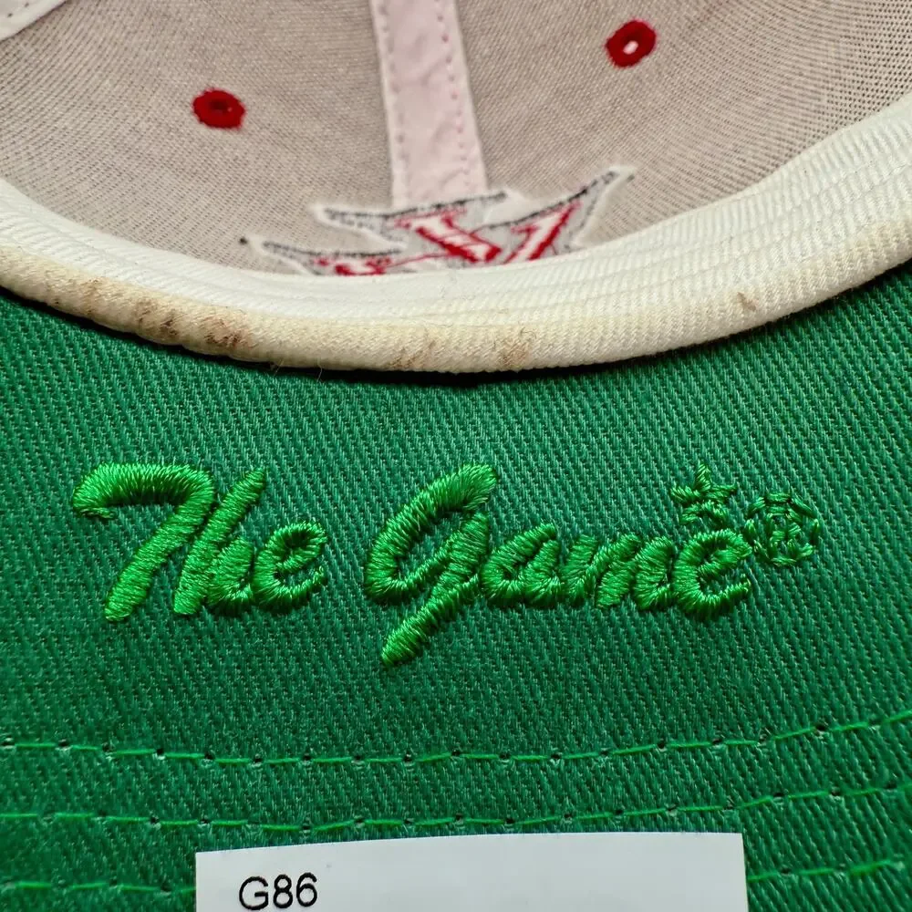 The Game Trucker Hat Red White‎ Mesh Snapback Cap OSFM G86 Retro Logo